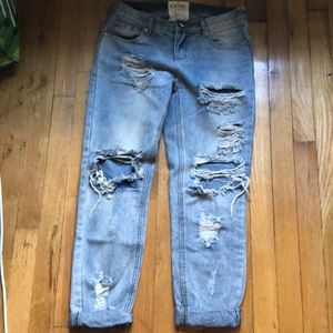 One teaspoon distressed boyfriend jeans